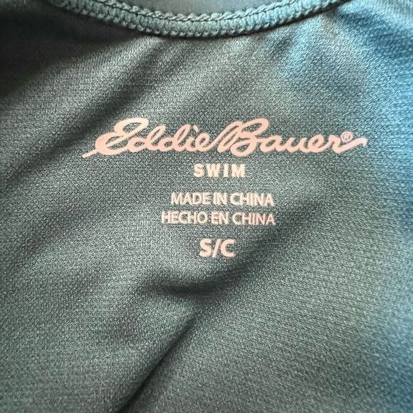 NWT Eddie Bauer One Piece Swimsuit Women’s Small Bathing Suit Green High Neck - Picture 7 of 15